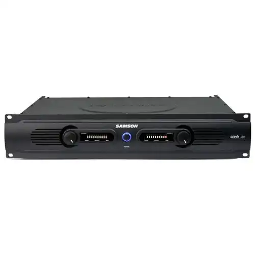 Samson Servo 300A 2-Channel 150W Stereo Amp Power Amplifier for Recording Black