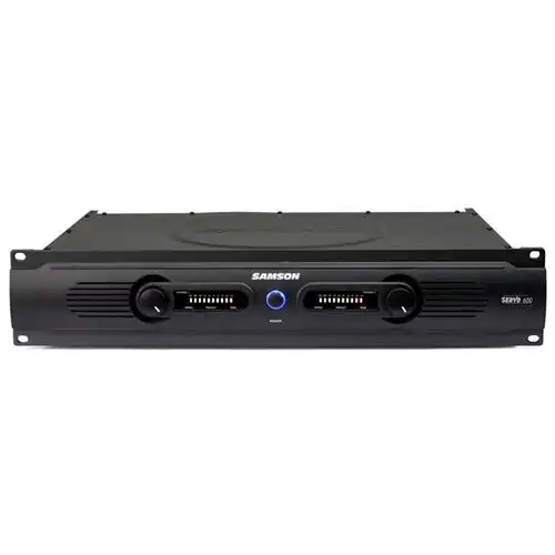 Samson Servo 600A 2-Channel 300W Stereo Amp Power Amplifier for Recording Black