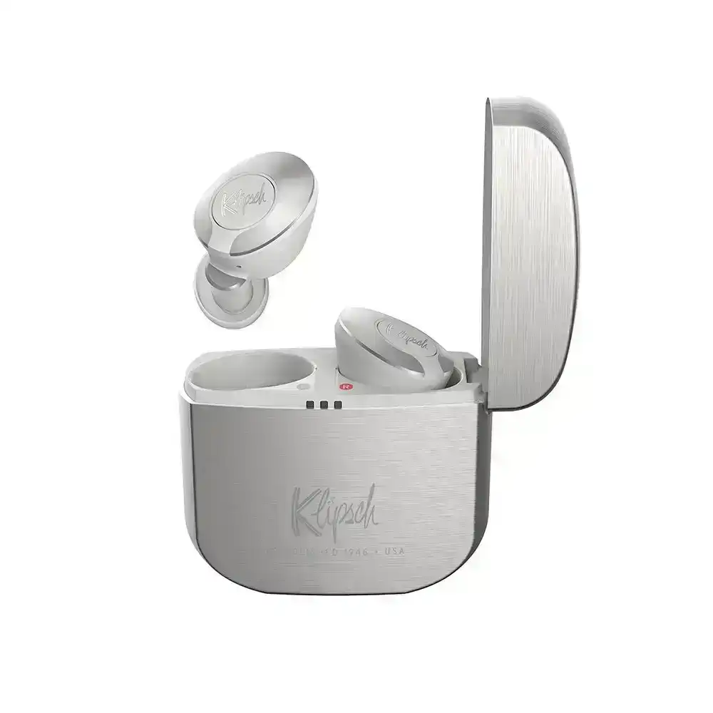 Klipsch T5 II Bluetooth 5 True Wireless ANC In-Ear Earphones/Earbuds Silver