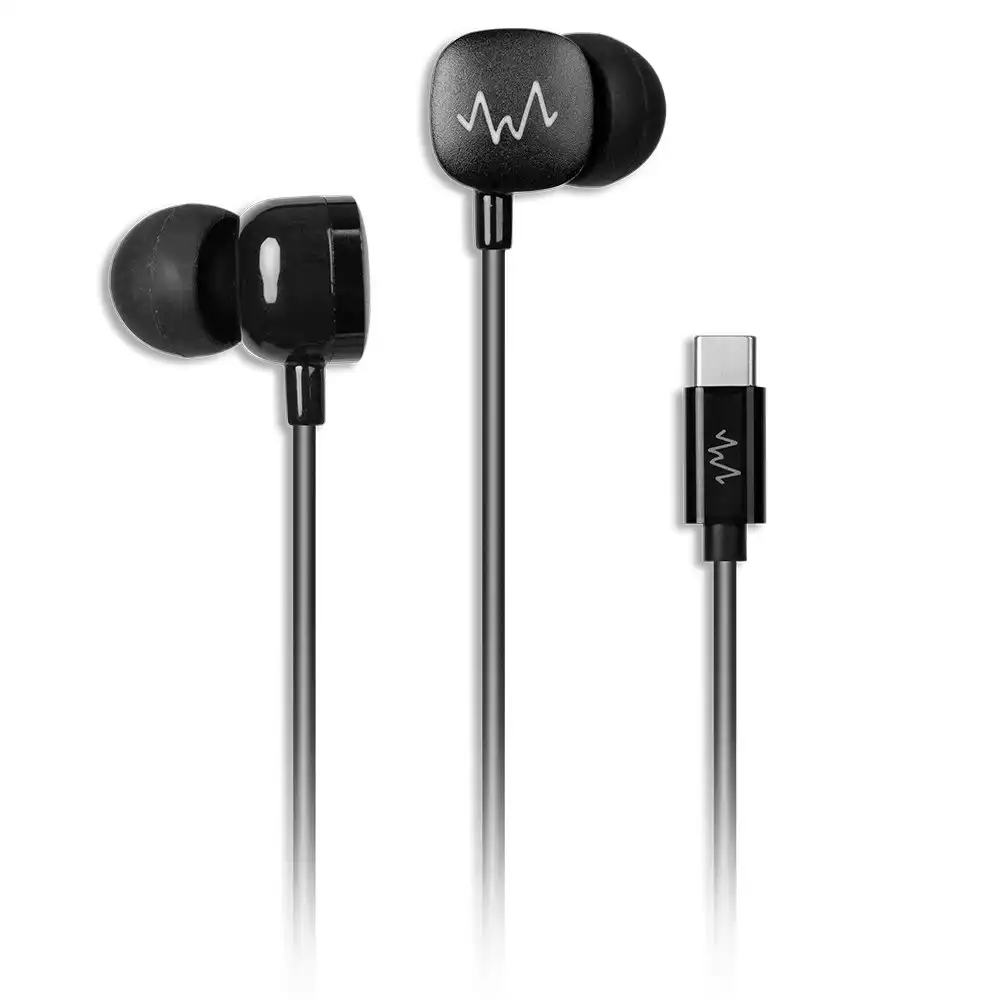 Wave Corded Earphones USB-C For Android Devices w/ Noise Reduction Microphone