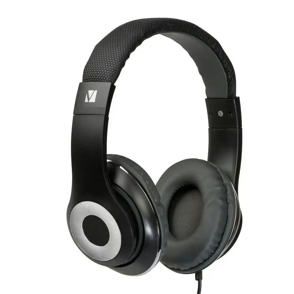 Verbatim Class Over-Ear Gaming/Multimedia/Music Headphones w/Inline Mic Black