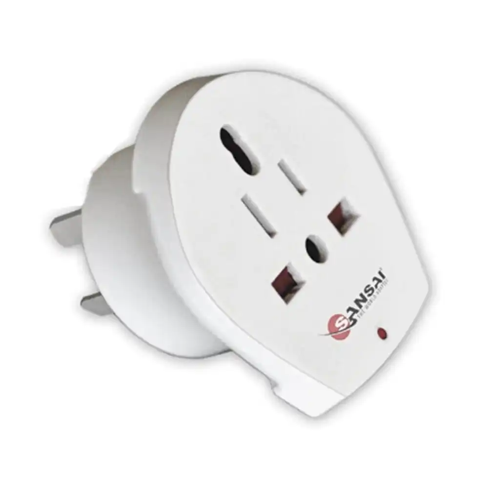 Sansai Universal Travel Power Adapter Outlet UK US CA EU Sockets to AU/NZ Plug