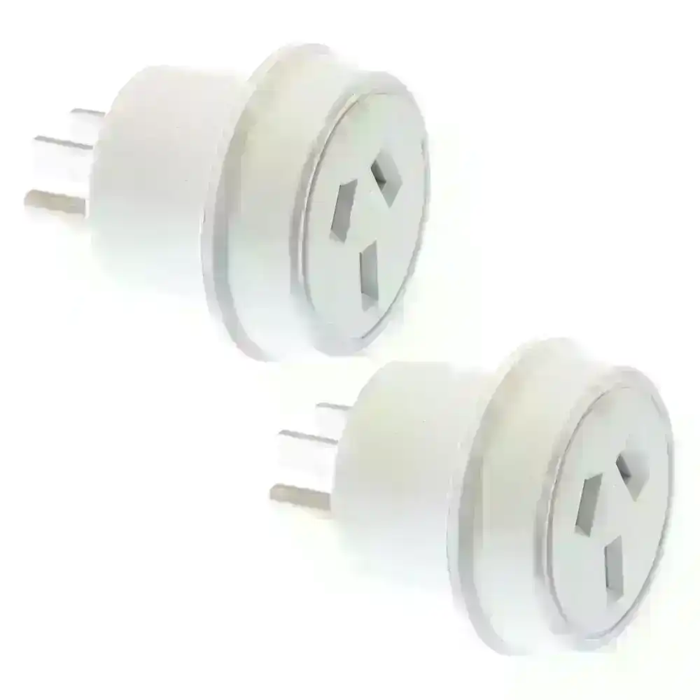 2x Moki Travel Adaptor AUS/NZ to USA Power Plug Adapter Charger Socket Outlet WH
