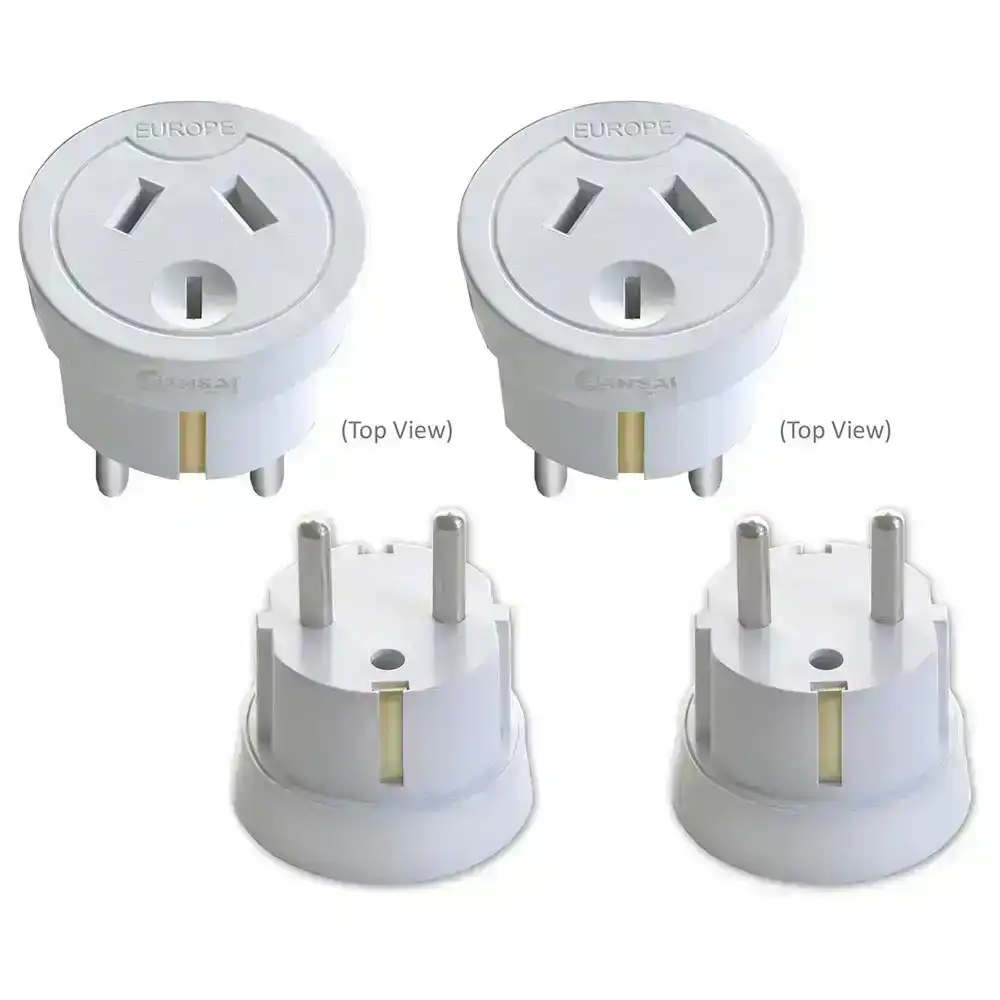 2x Sansai Travel Power Adapter Outlet AU/NZ Socket to Plug Asia EU/Bali/M East