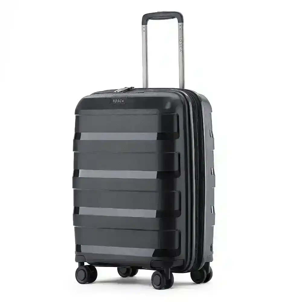 Tosca Comet 40L/20" Hard Case Luggage Onboard CarryOn Travel Suitcase Black