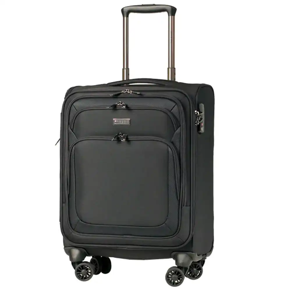 Tosca Oakmont 20" Laptop Onboard Trolley RFID Travel Suitcase Black w/Wheels