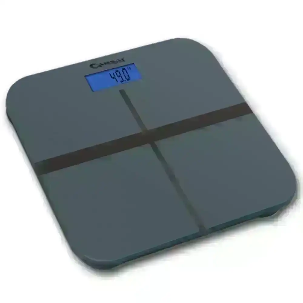 Sansai Digital Personal Bathroom Scale Precision Glass Body Weight Measure Grey