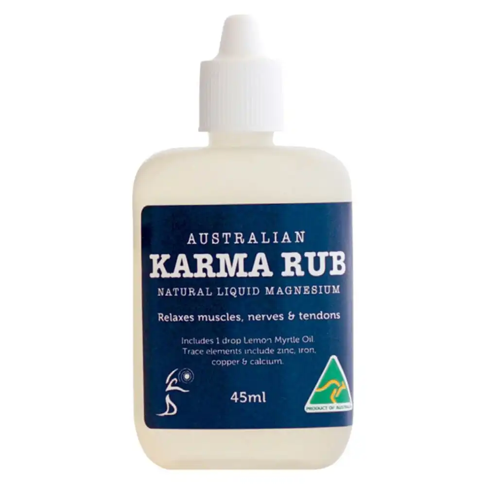 Karma Rub Natural Liquid Magnesium 45ml Bottle Muscle/Body Recovery/Relaxation