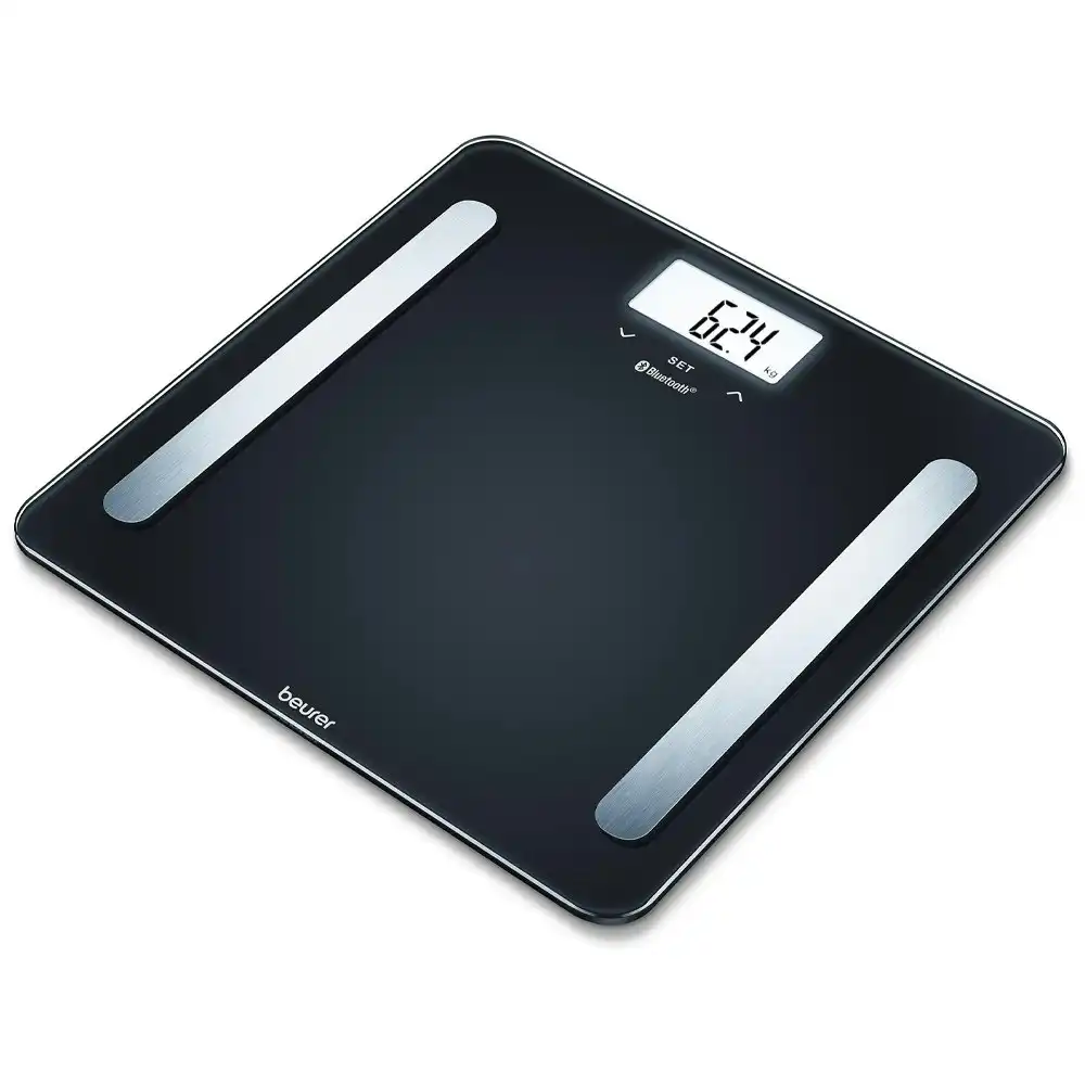 Beurer 180kg Diagnostic Bluetooth Bathroom Scale Body Weight/Fat/BMI/Muscle BLK