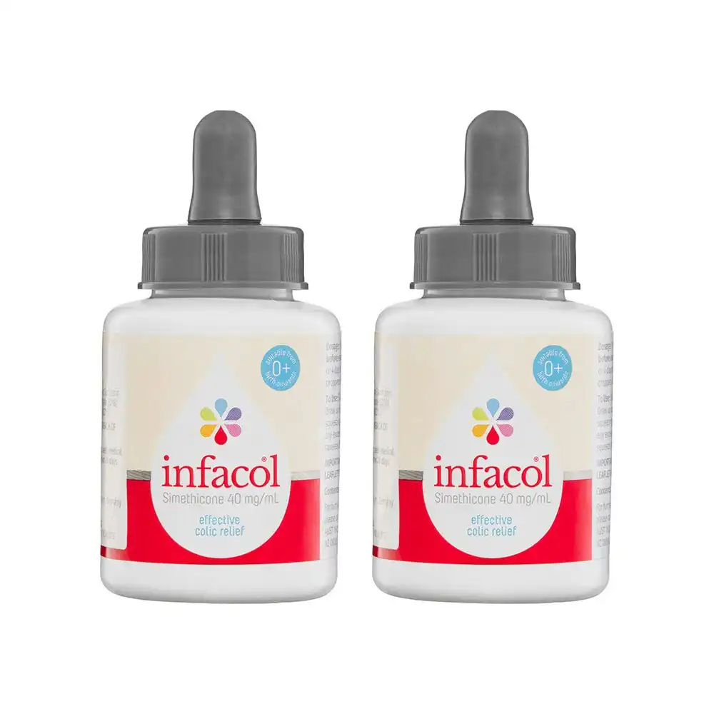 2x Infacol Effective Colic Relief 50ml Baby 0m+ Orange Flavour/Sugar Free