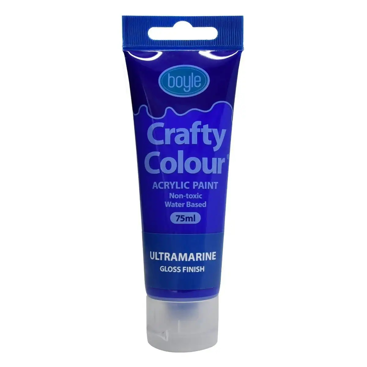 5x Crafty Colour Water-Based 75ml Acrylic Paint Art Non-Toxic Gloss Ultramarine