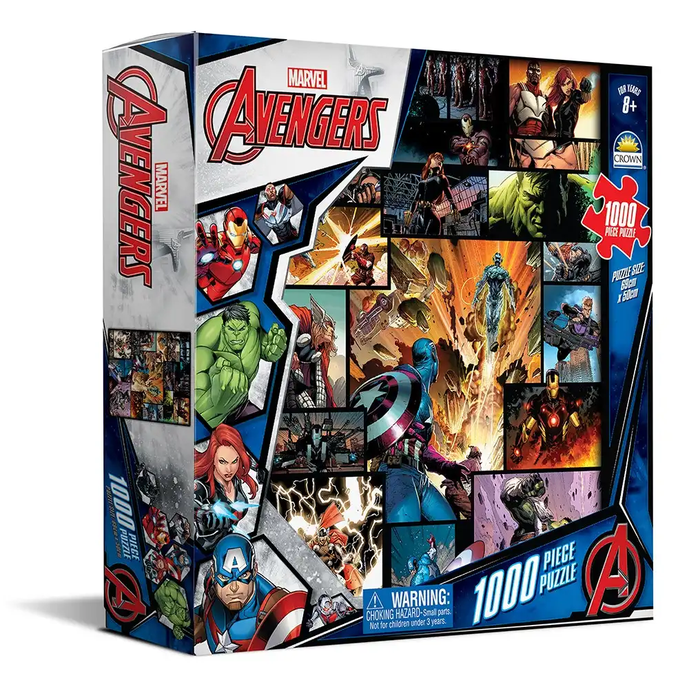 1000pc Marvel 69 x 50cm Kids/Adult Avengers Poster Rectangle Jigsaw Puzzle