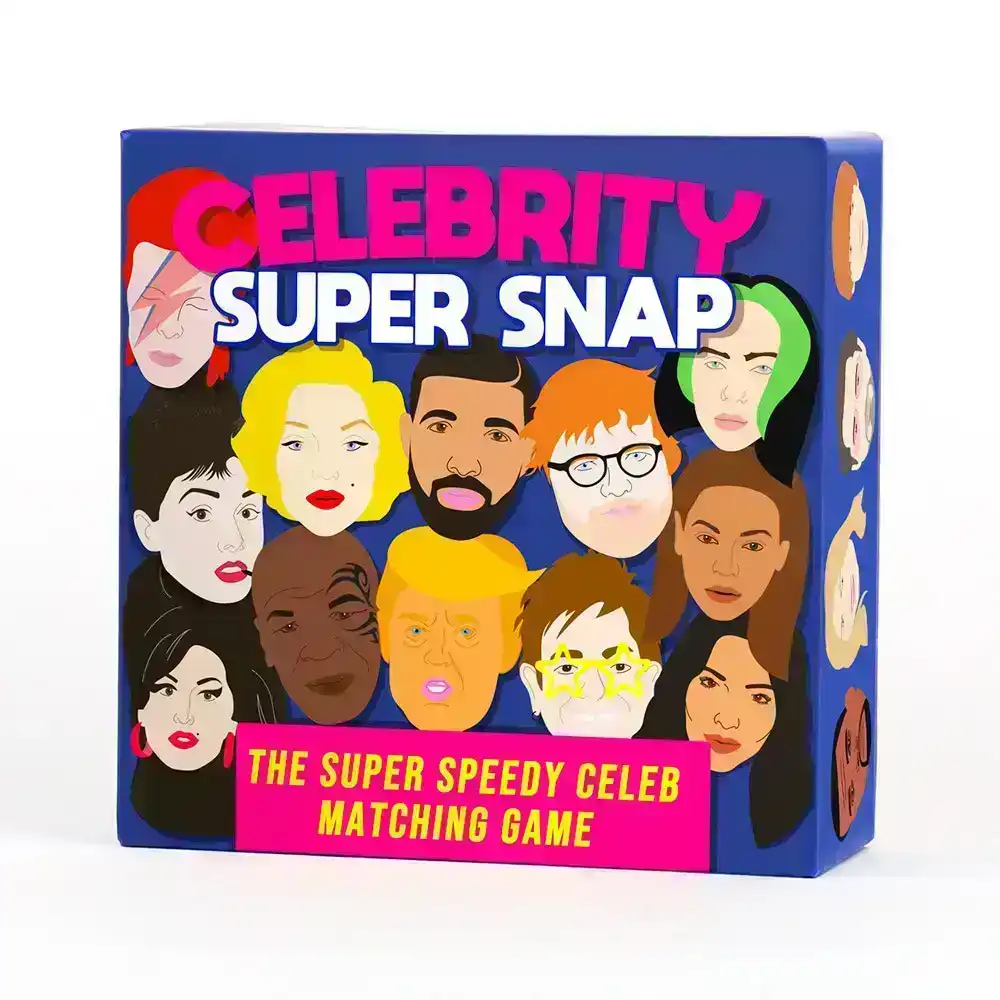 60pc Gift Republic Celebrity Super Snap Family Party Match Playing Card Game Set