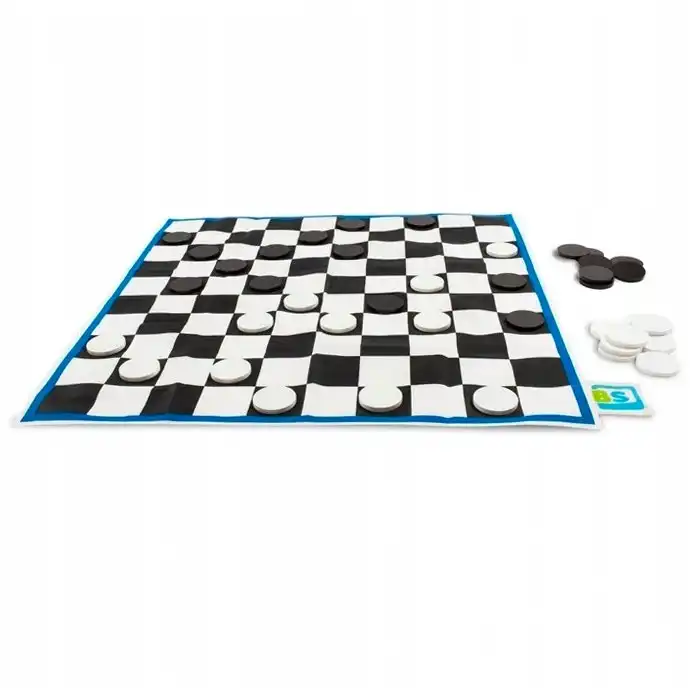 BS Toys 85cm Giant Outdoor Kids Board Game Wooden Checkers Learning Game Set