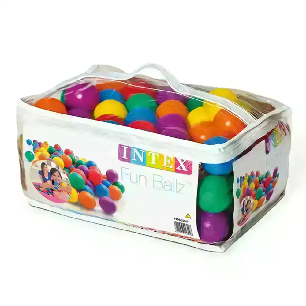 100pc Intex 6.5cm Kids Plastic Balls Indoor/Outdoor Ball Pit/Playpen/Pool Toy 2+