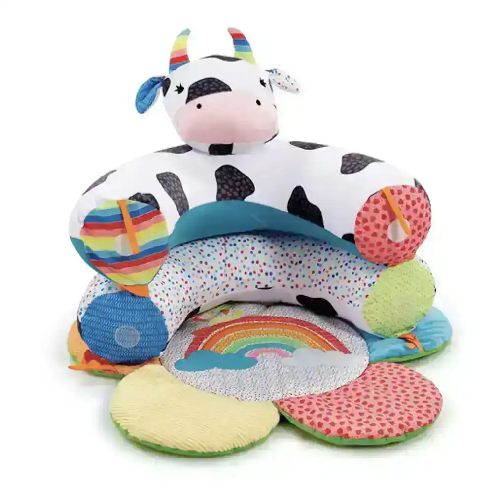 Elc Blossom Farm Seat Martha Moo Sit Me Up Cosy Cushion Toy Baby/Toddler 0m+