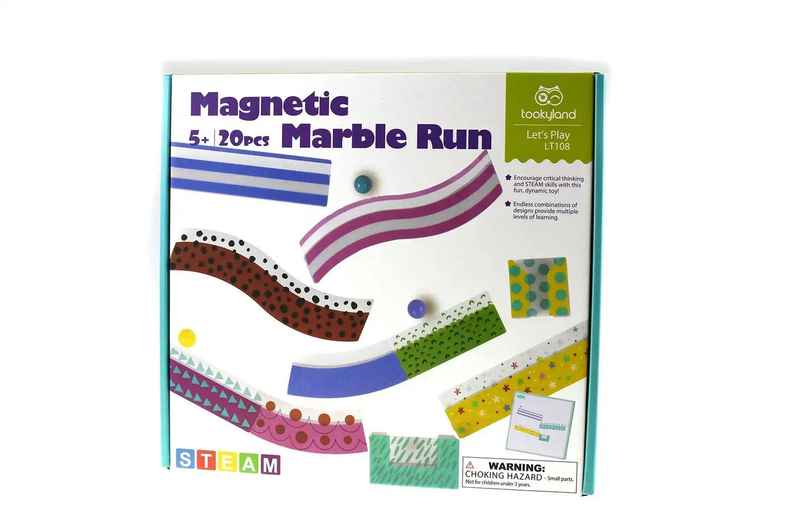 Tookyland Magnetic Creative/Interactive Kids/Children's Marble Race/Run 5+