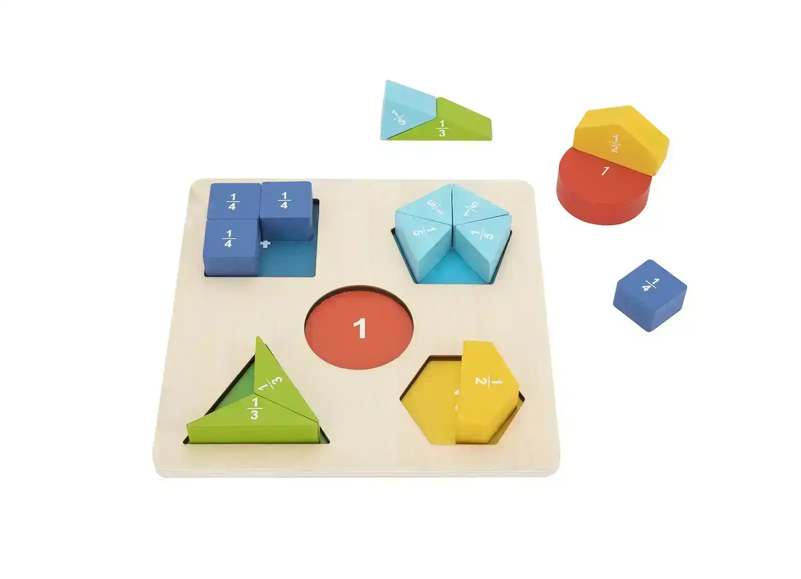 Tooky Toy Children's/Kids Fraction Learning/Coordination/Education Puzzle 2y+