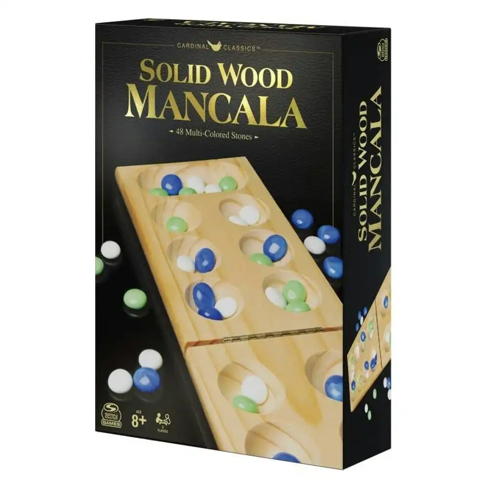 Cardinal Classics Solid Wood/Wooden Mancala Kids/Family Tabletop Game Set 8y+