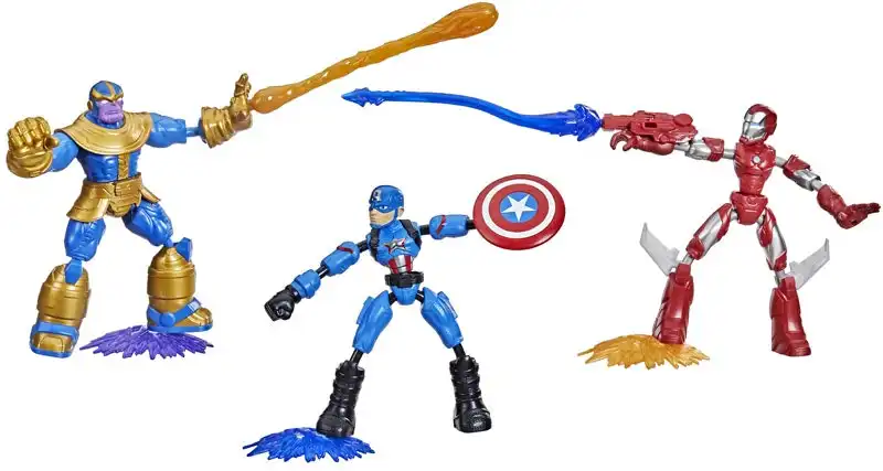 Marvel Avengers Bend & Flex Captain America & Iron Man vs Thanos