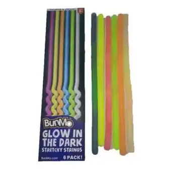 Stretchy Noodles 6 Pack Glow in the Dark Fidget Toy