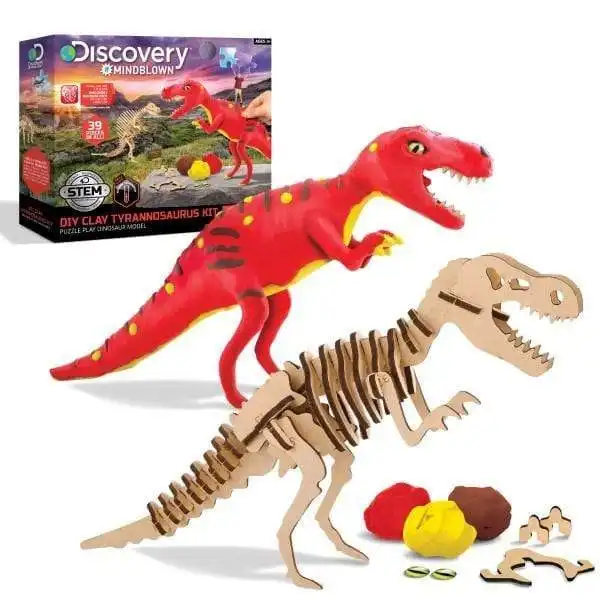 Discovery #Mindblown Dinosaur DIY Puzzle Clay T-Rex