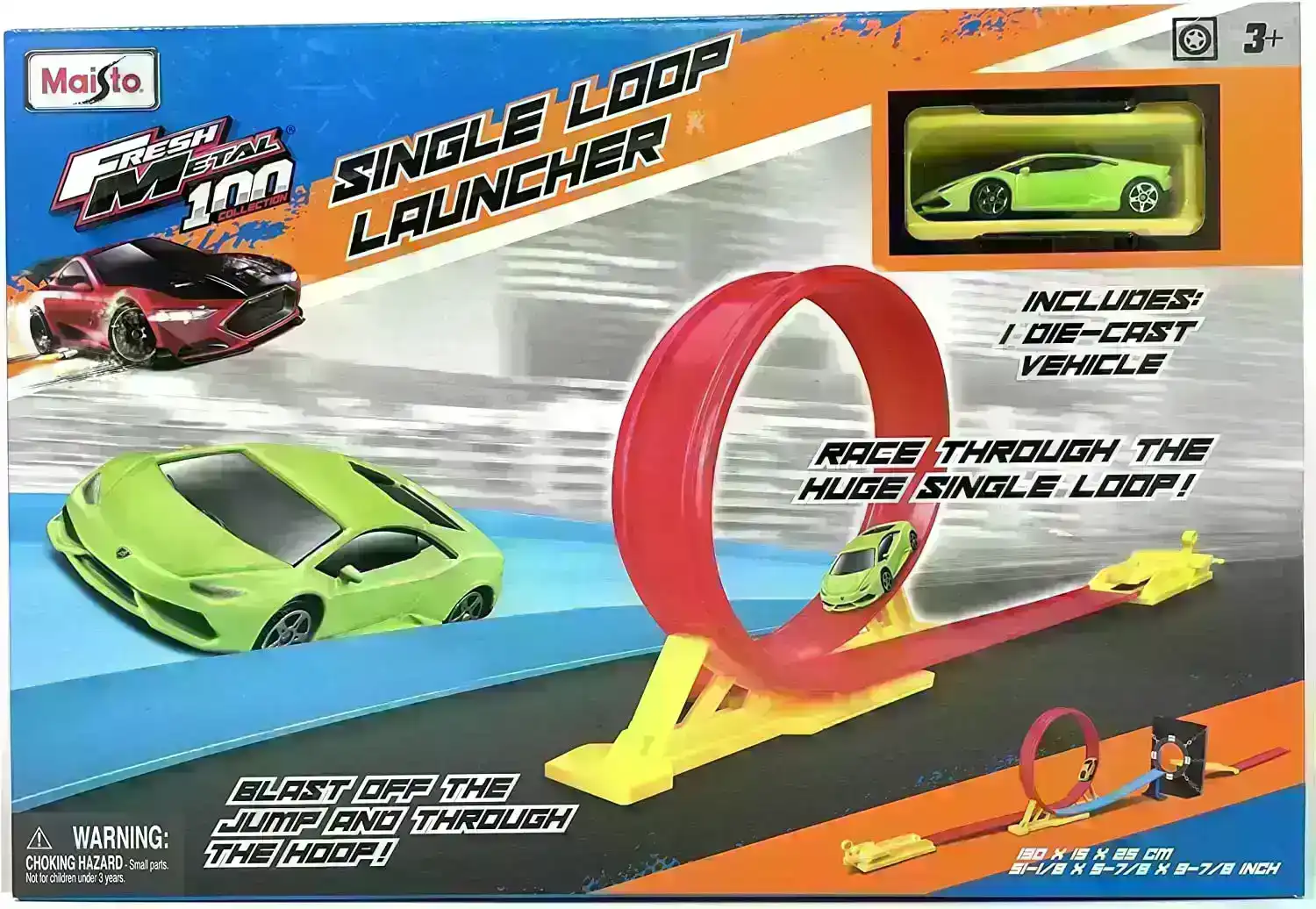 Maisto Single Loop Launcher Playset-Lamborghini