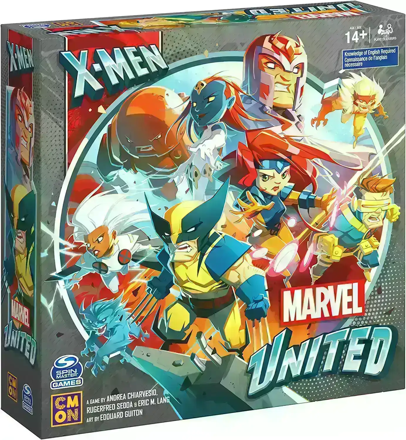 Marvel X-Men United Board Game with Cards and Collectible Hero Villain Figurines
