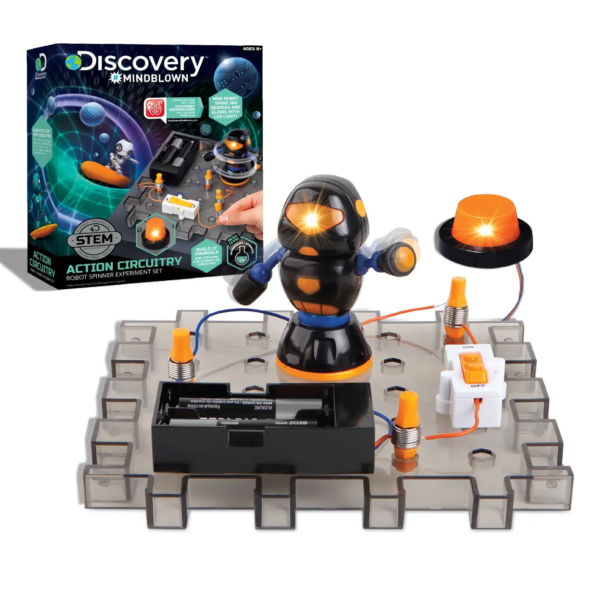Discovery #MINDBLOWN Circuitry Action Experiment Robot Spinner