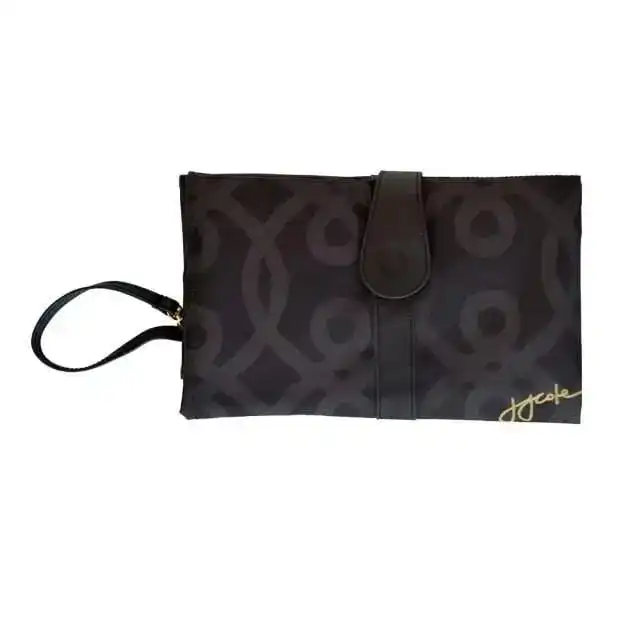 JJ Cole Clutch - Best Nappy Changing Clutch for Baby - Black and Gold