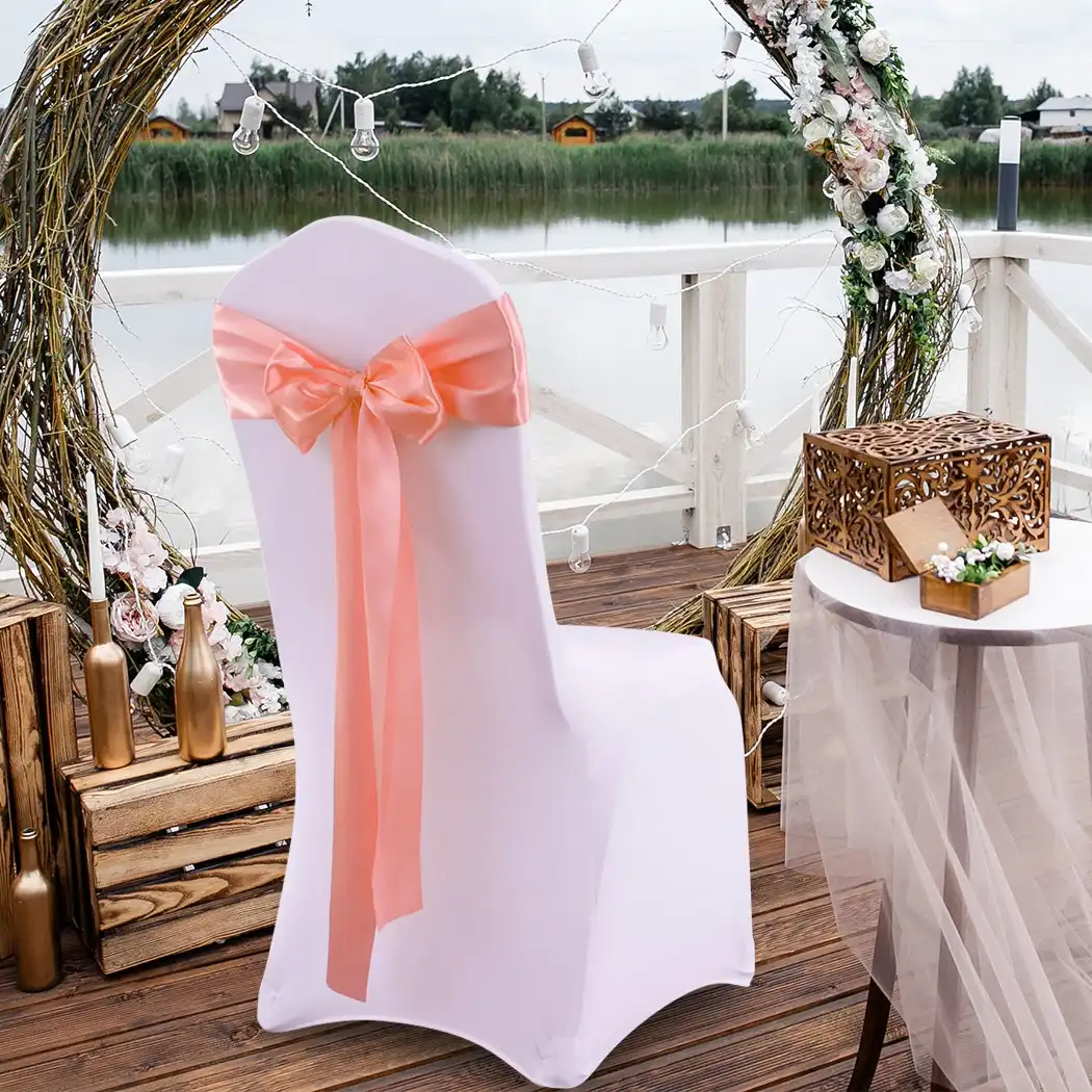Traderight Group  20x Satin Fabric Chair Sashes Cloth Covers Wedding PartyTable Runner Decoration