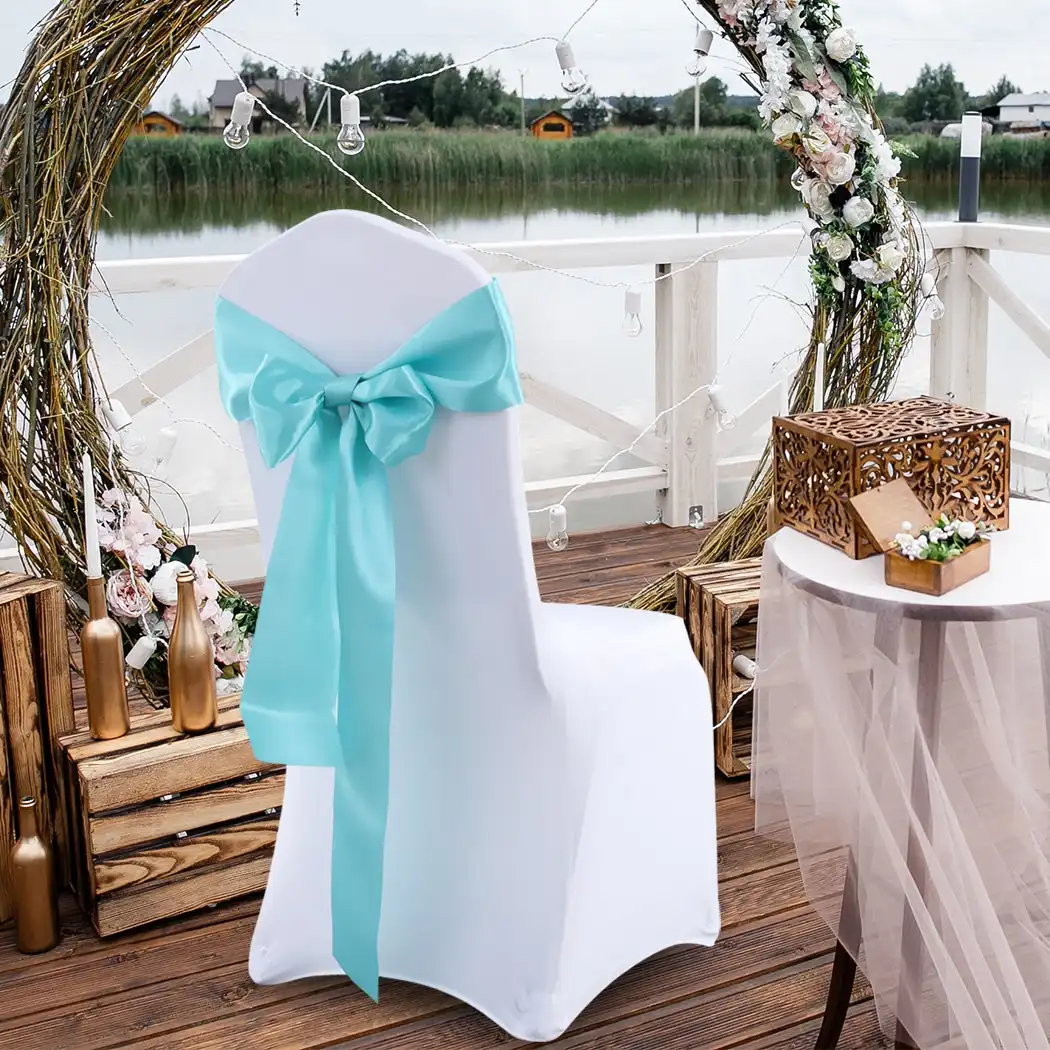 Traderight Group  20x Satin Chair Sashes Cloth Cover Wedding Party Event Decoration Table Runner