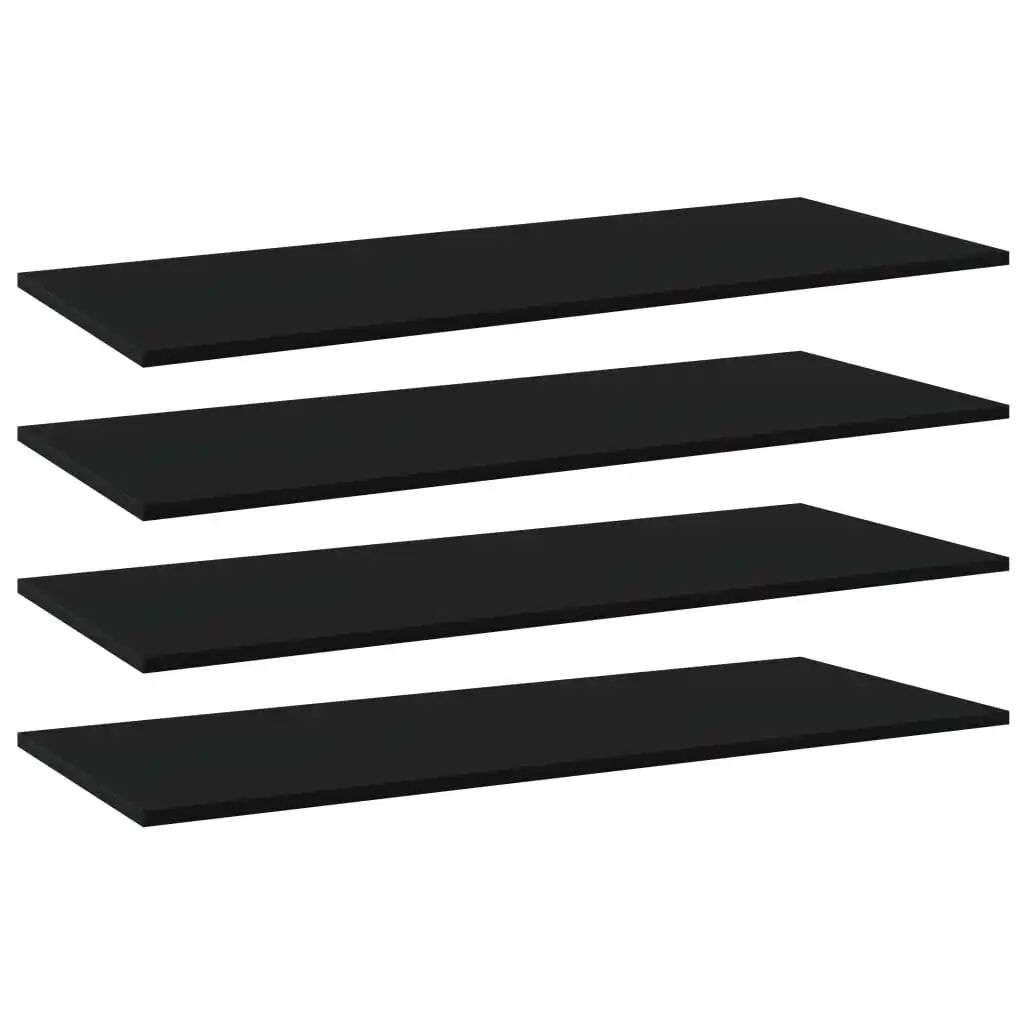 NNEVL Bookshelf Boards 4 pcs Black 100x40x1.5 cm Chipboard