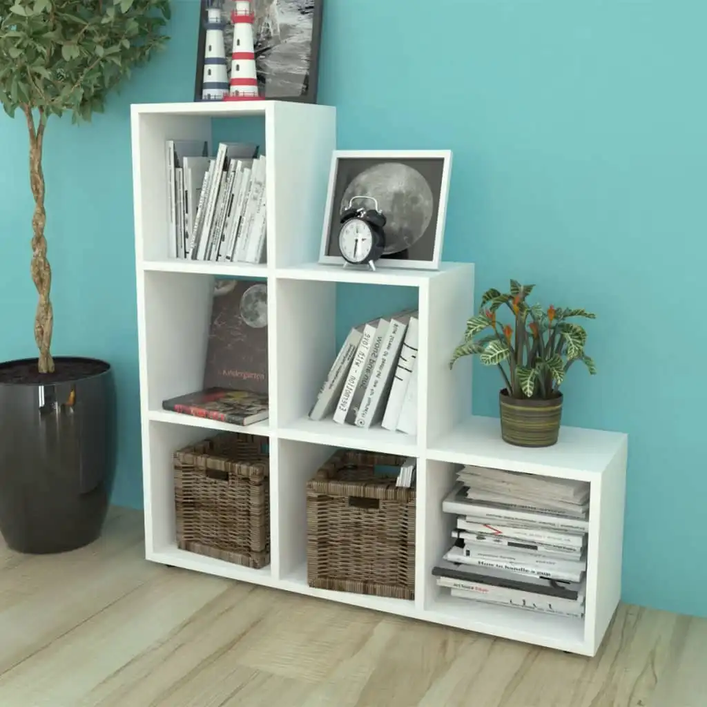 NNEVL Staircase Bookcase/Display Shelf 107 cm White