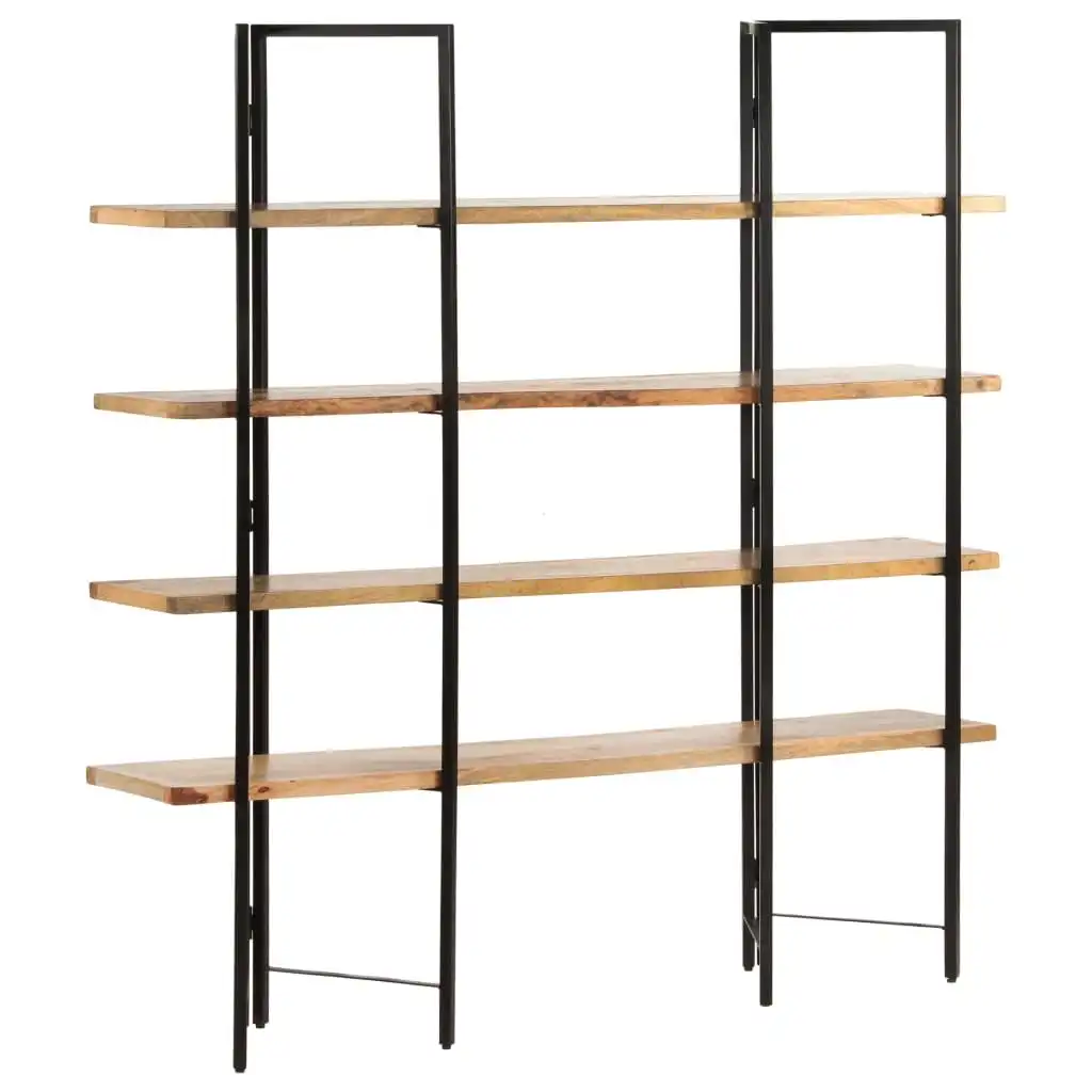 NNEVL 4-Tier Bookcase 160x35x160 cm Solid Mango Wood