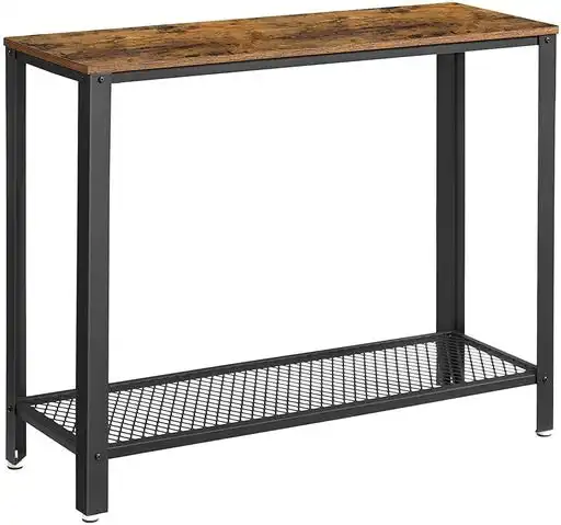 NNEWDS Console Table with Mesh Shelf