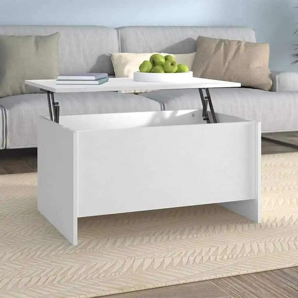 NNEVL Coffee Table White 80x55.5x41.5 cm Engineered Wood