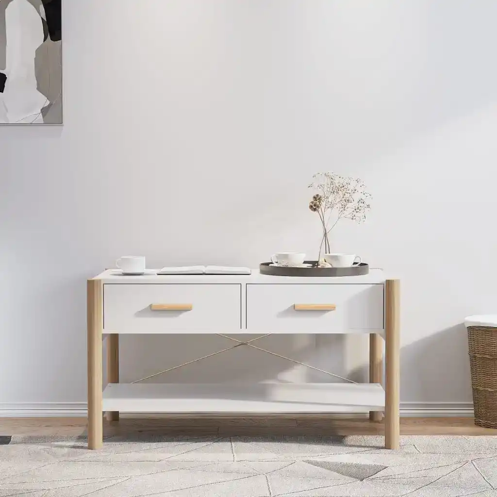 NNEVL Coffee Table White 82x48x45 cm Engineered Wood