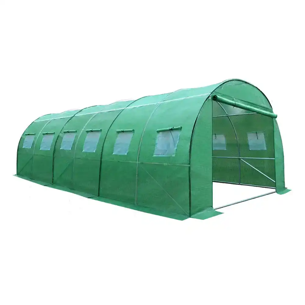 NNEDSZ Greenfingers Greenhouse 6MX3M Garden Shed Green House Storage Tunnel Plant Grow