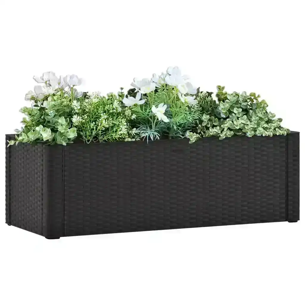 NNEVL Garden Raised Bed with Self Watering System Anthracite 100x43x33 cm