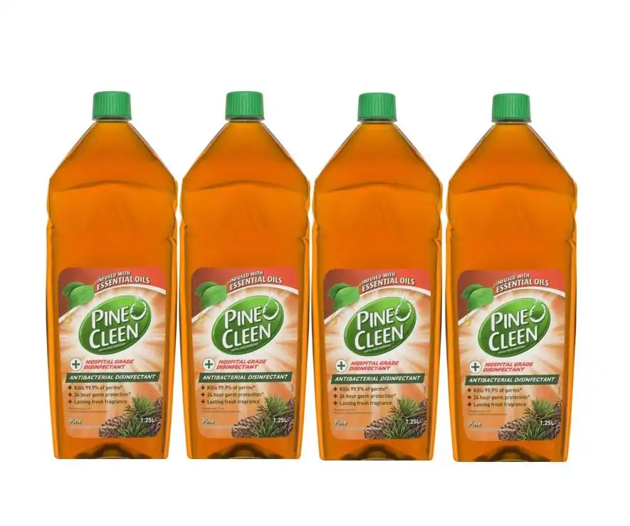 4 Pack Pine O Cleen Disinfectant Pine 1.25l
