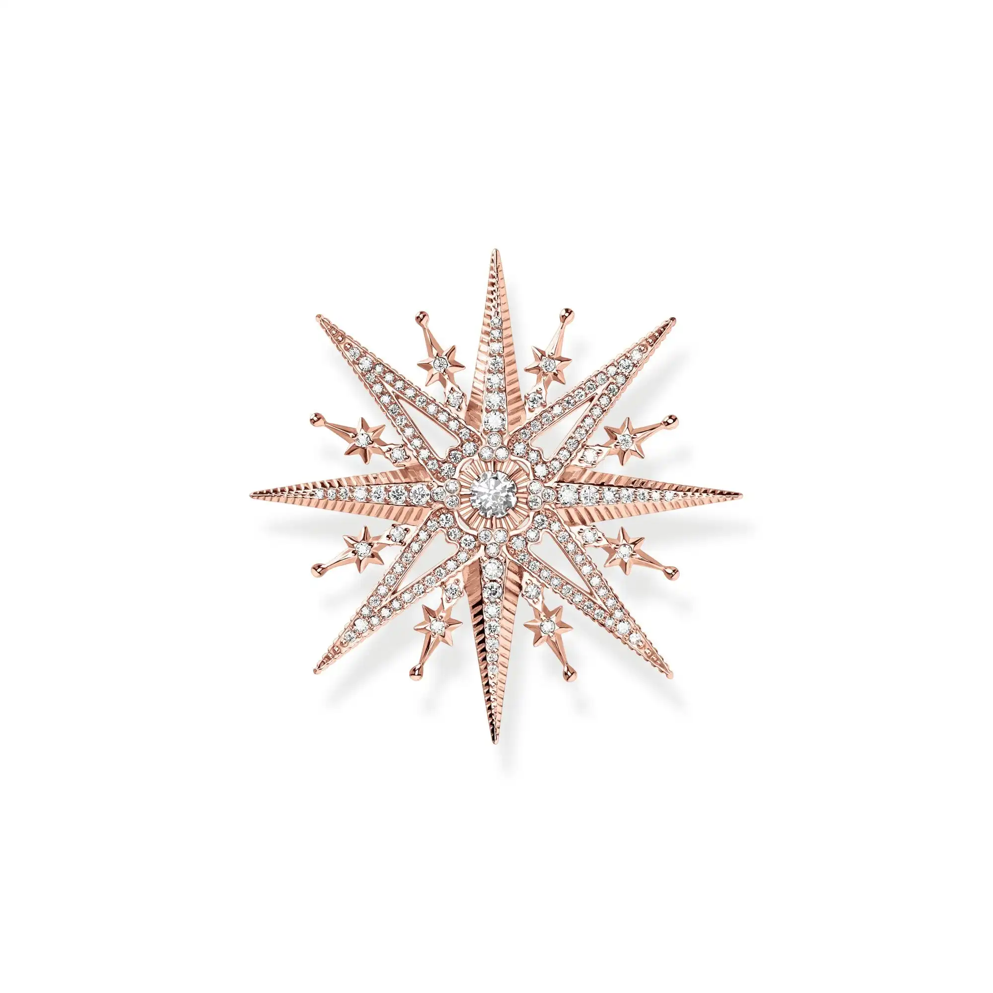 Thomas Sabo Brooch star with pink stones rose gold