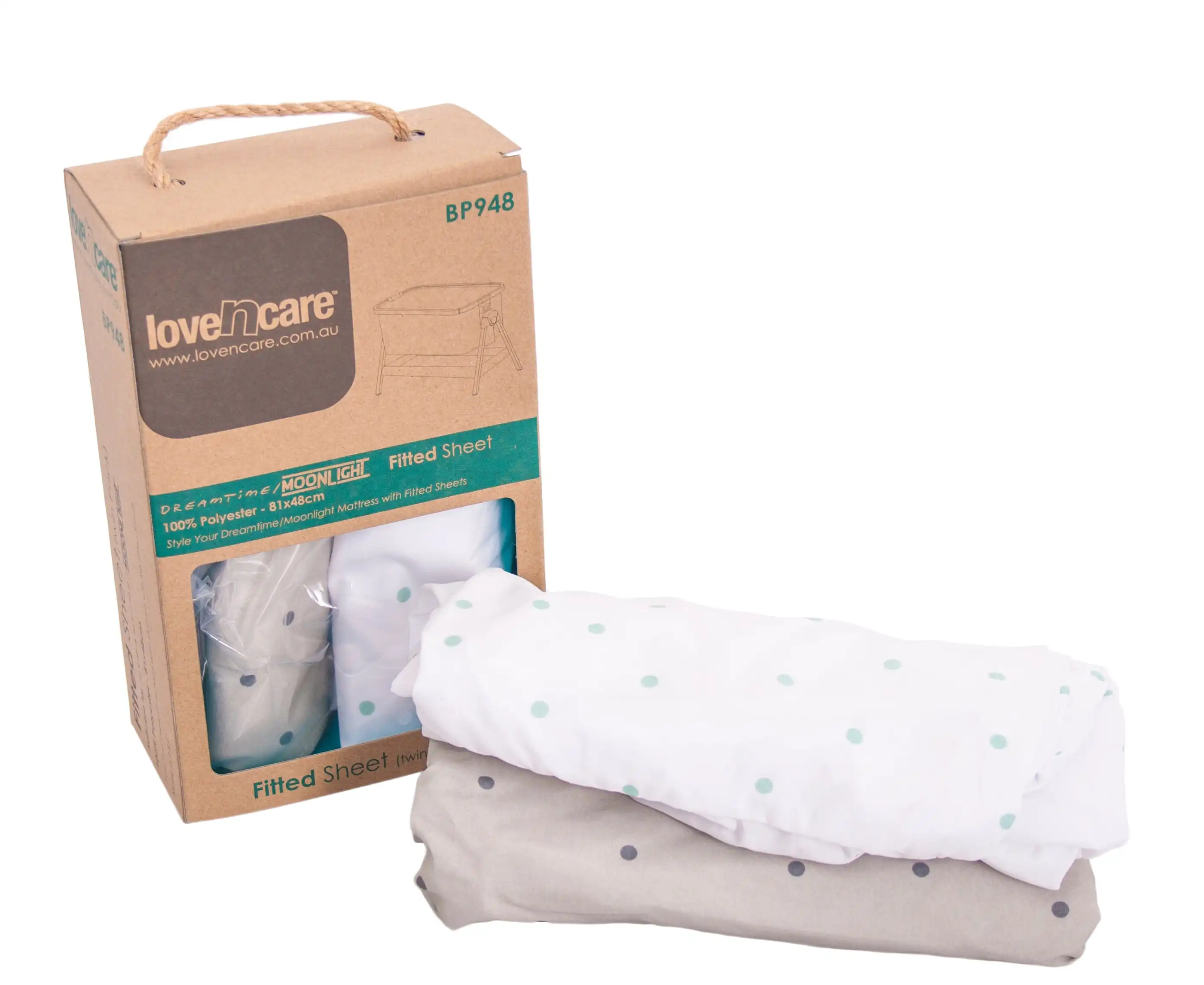 Love N Care Cot Fitted Sheets - Dreamtime/Moonlight