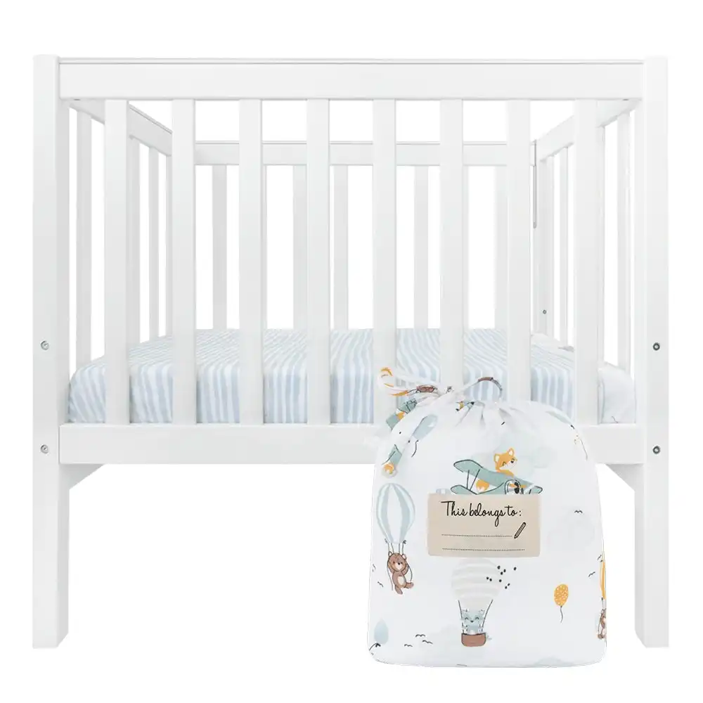Living Textiles | Childcare Cot fitted Sheet Set - Up Up & Away