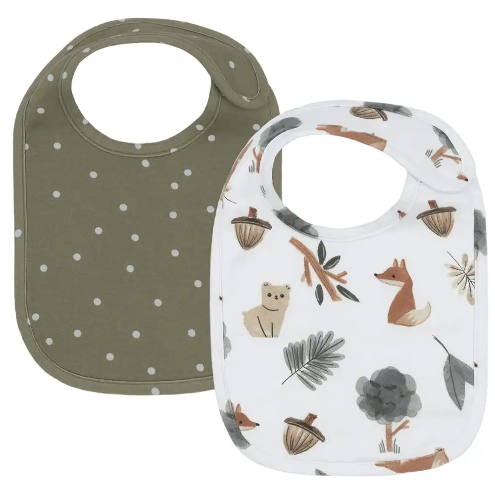 Living Textiles | Baby Bibs - 2-Pack - Forest Retreat