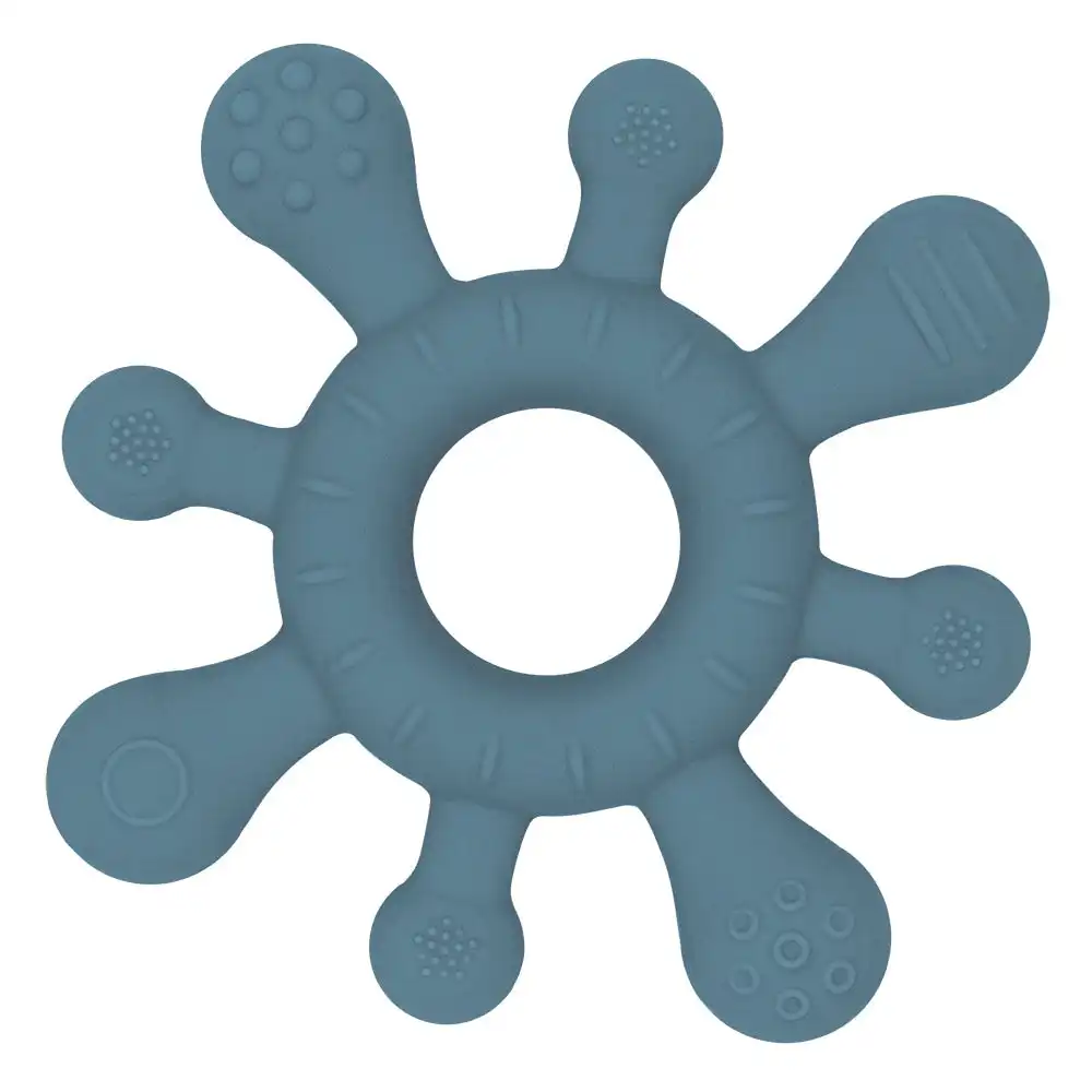 Playground by Living Textiles | Silicone Splash Teether - Steel Blue
