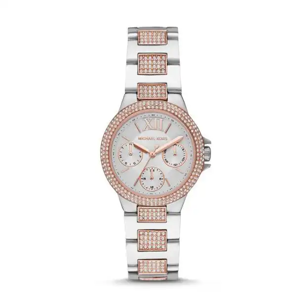 Michael Kors Camille Two Tone Silver and Rose Gold Women's Watch MK6846