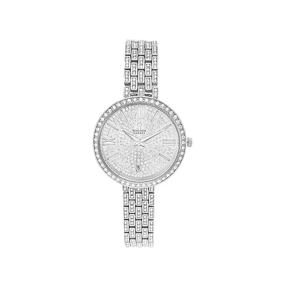 Roberto Carati Crystal Belle Silver Watch M9611-V1