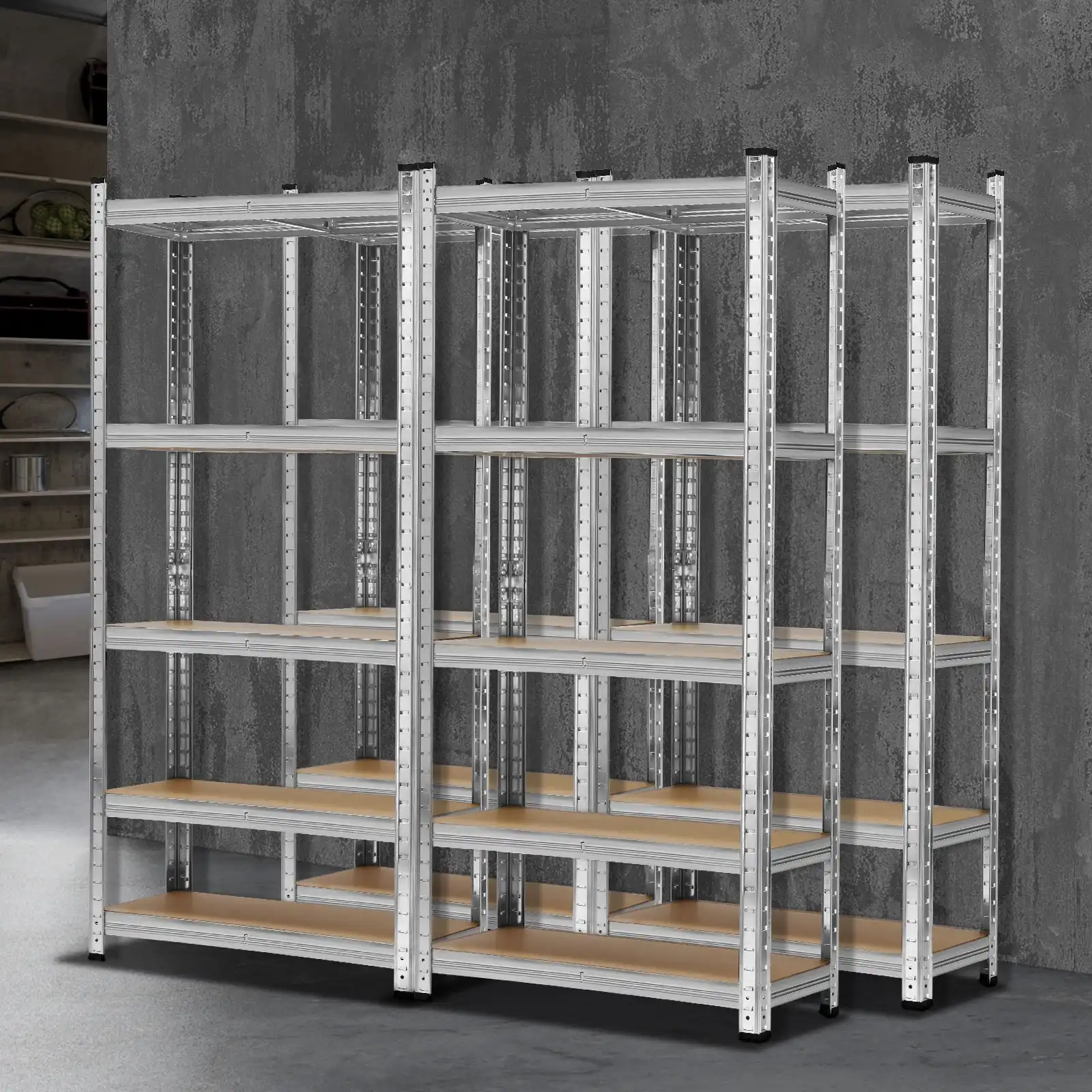 Sharptoo 4x1.5m Garage Shelving Shelves Warehouse Racking Storage Rack Pallet