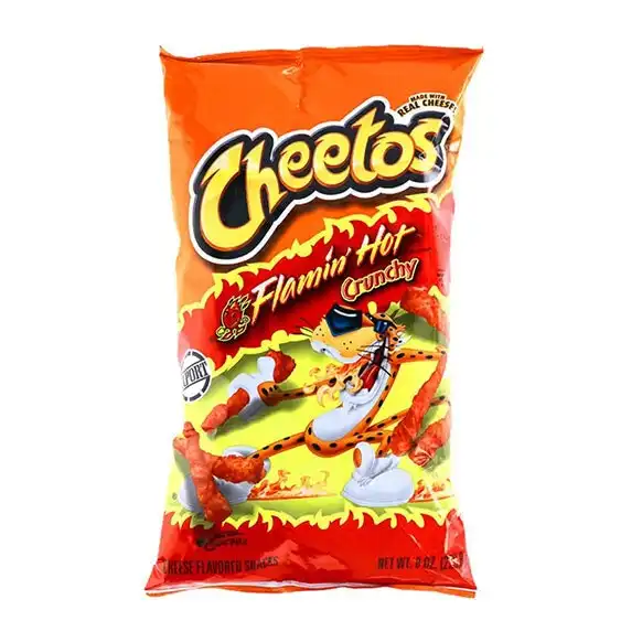 10PK CHEETOS 226.8g Flaming Hot/Spicy Crunchy Cheese Flavoured Chips/Snack